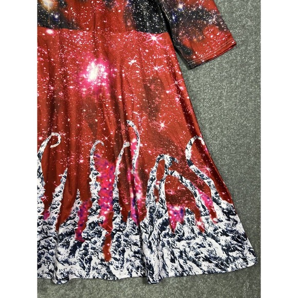 Rosegal Galaxy Fit & Flare Dress Women Size US 18 Stretch 3/4 Sleeve NWT - Picture 7 of 15